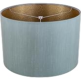 Wellmet Lampshade Requires Self-assembly, 18" Top x 18" Bottom x 12" High | Drum Lampshade for Table Lamp, Bedside Lamp, Floor Lamp, Fabric Replacement Lamp Shade Classic Modern Style, Spider Fitter
