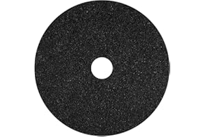 Americo Black Strip Stripping Floor Pad, 12" Diameter, 3.25" Center Hole, 5 Pads/Case, Made of 100% Recycled Content, USA Made