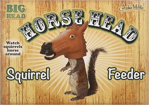 Amazon Com Accoutrements Horse Head Squirrel Feeder Toys Games