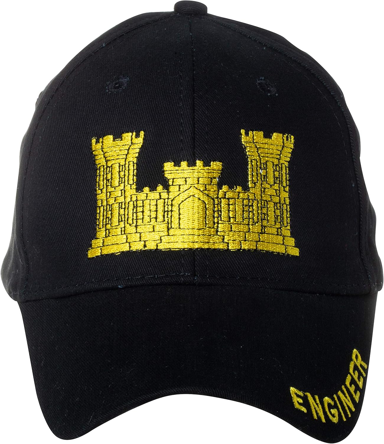 United States Army Engineer Embroidered Adjustable Baseball Cap Black
