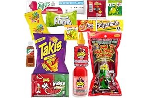 The Full Tiktok Chamoy Pickle Kit With Candy; Includes Fruit-Rollup, Lucas Gusano & Salsagheti & More Mexican Candy by Ma Lit Candy (1 Big Tex Chamoy Pickle Kit)