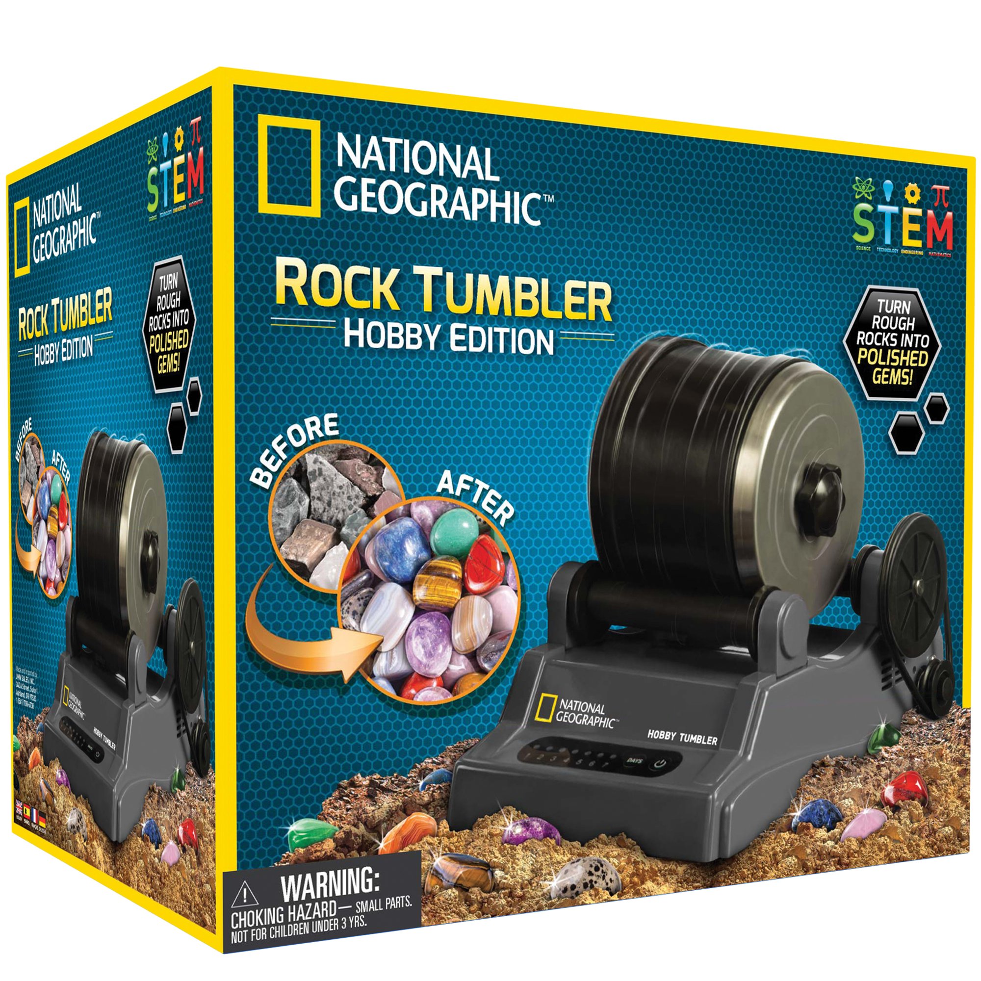 National Geographic Rock Tumbler Polisher Kit Machine eBay