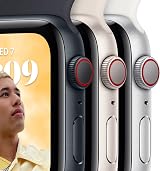 Apple Watch SE 2nd Gen GPS 40mm Midnight Aluminum Case Midnight Sport Band view 3