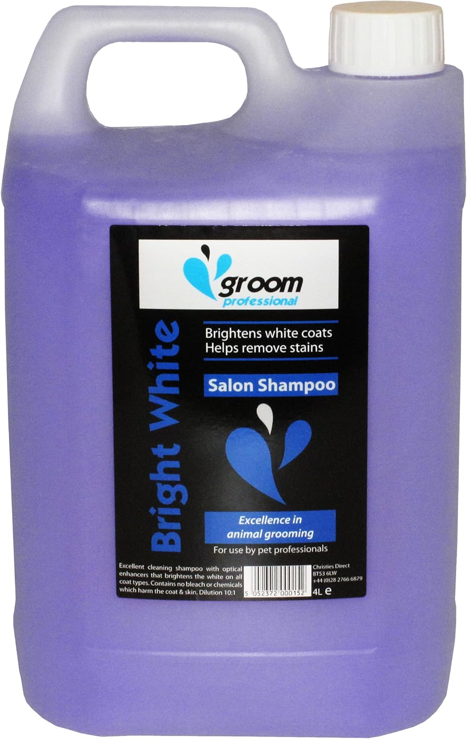GROOM PROFESSIONAL Bright White Pet Shampoo, 4 Litre Amazon.co.uk Pet