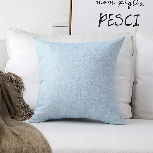 Amazon Com Home Brilliant Decor Lined Linen Euro Throw Pillow