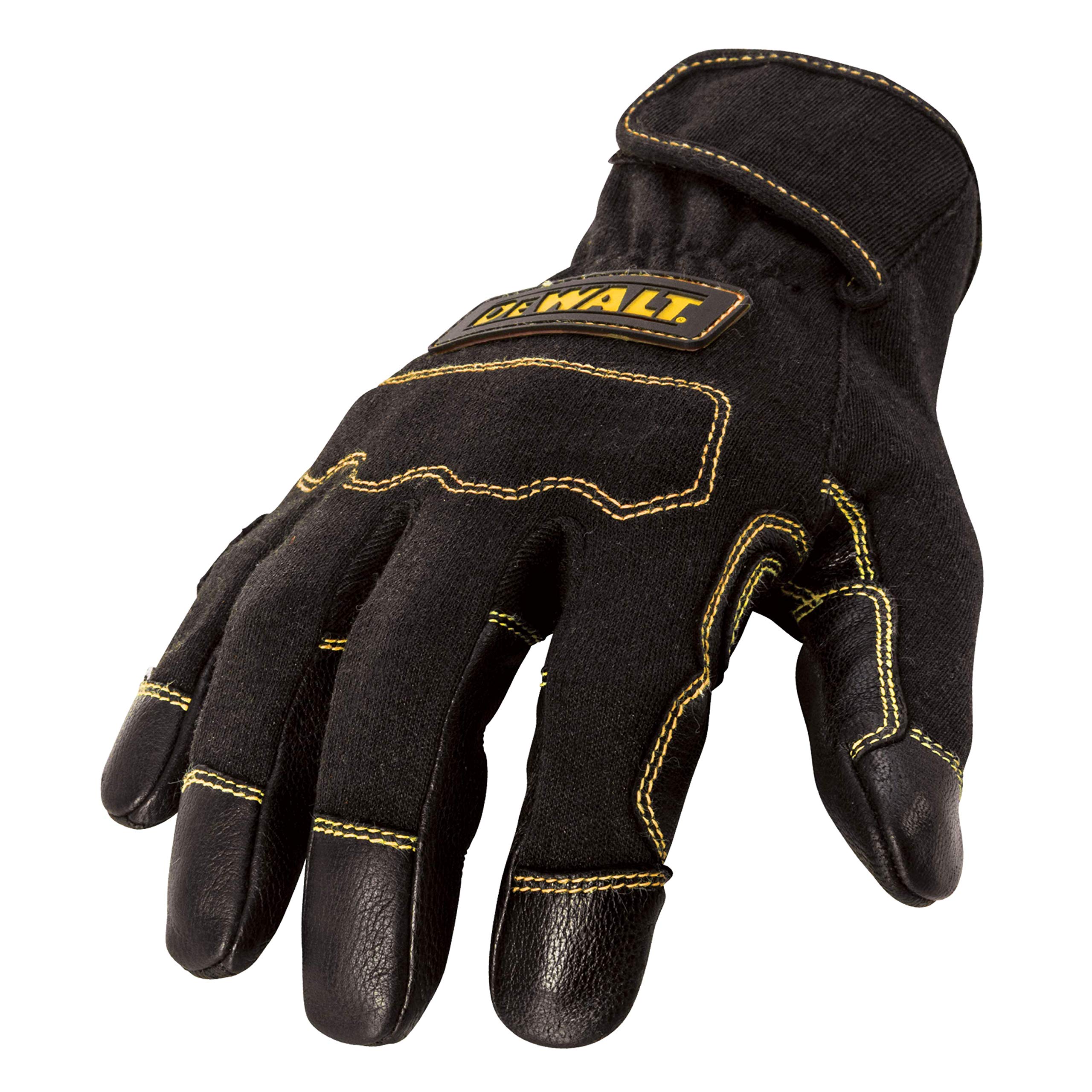 DEWALT Guantes de soldadura y fabricación de puño corto, palma de cuero resistente a la abrasión, materiales resistentes al fuego, costuras de Kevlar (XL) DEWALT Guantes de soldadura y fabricación de puño corto, palma de cuero resistente a la abrasión, materiales resistentes al fuego, costuras de Kevlar (XL)