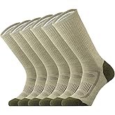 SOX TOWN Men's Merino Wool Cushion Crew Socks for Outdoor Hiking Hike Trail Performance Moisture Wicking Lightweight Summer