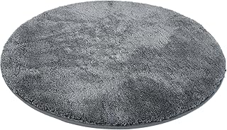 Kinzler J-10001/100 anthrazit Badematte, Mikrofaser, 90 cm rund
