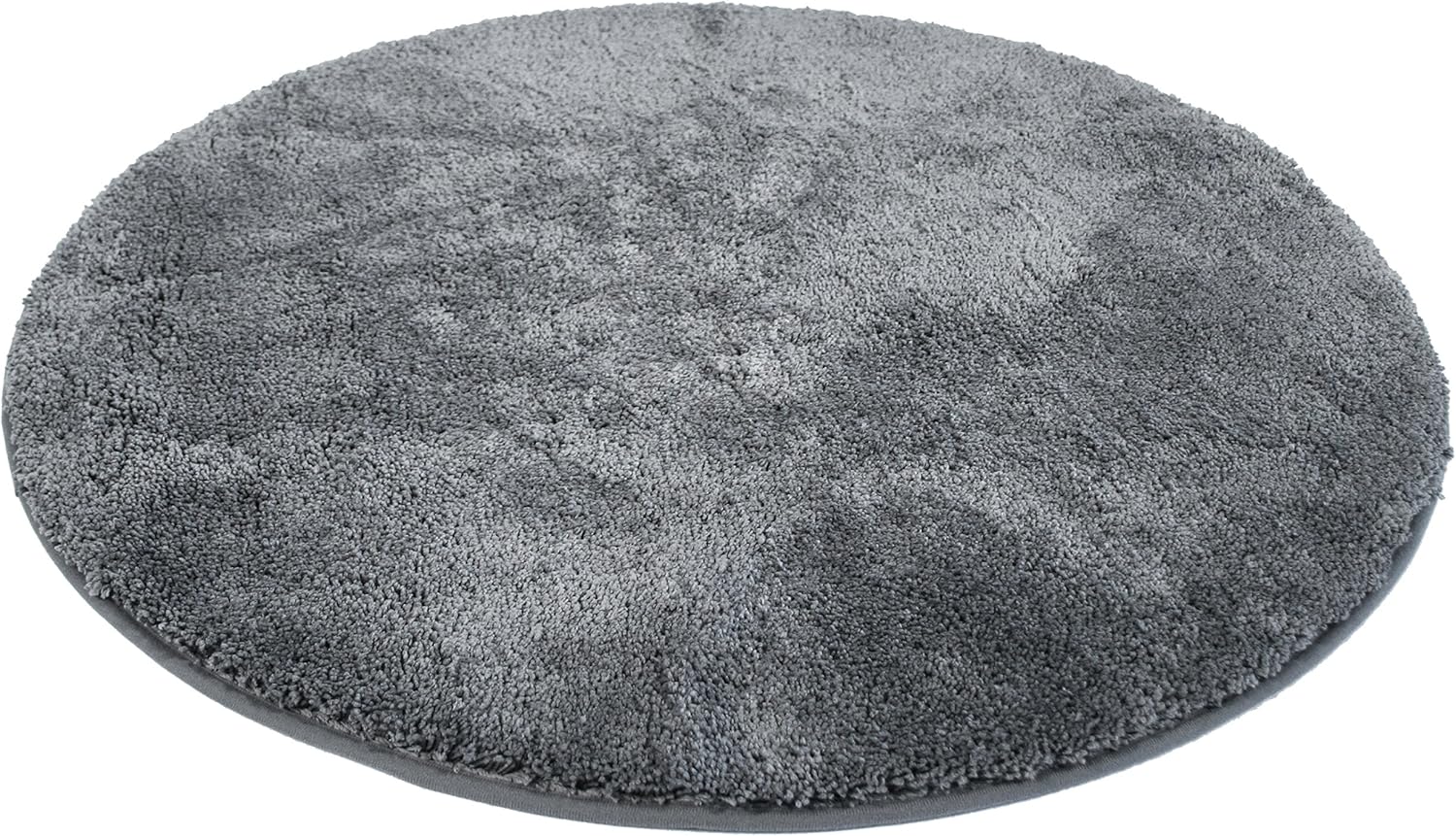 Kinzler J-10001/100 anthrazit Badematte, Mikrofaser, 90 cm rund