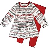HonestBaby baby-girls 2-piece Tunic & Legging Set 100% Organic Cotton for Infant Baby and Toddler Girls, Unisex
