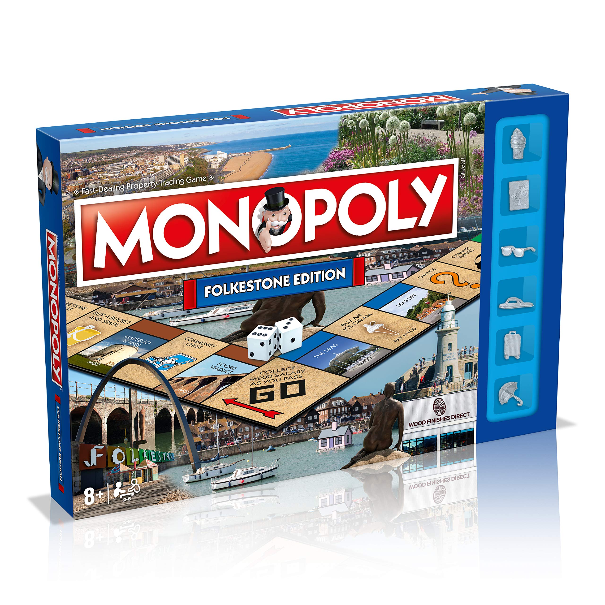 Winning Moves Monopoly Board Game, Advance to The Leas, Folkestone Museum or Folkestone Invicta FC, 2–6 Players, Ages 8+