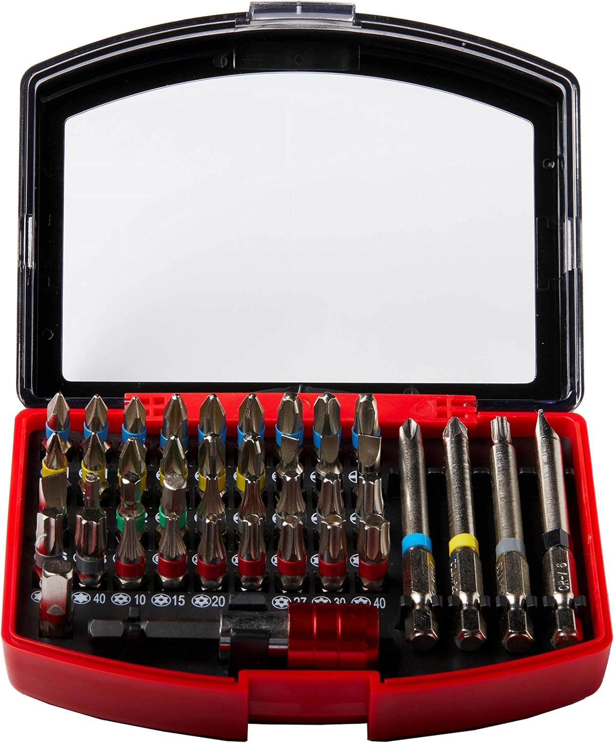 KRINO 66014004 Set 42 Pieces Coloured Insert for Screw Red
