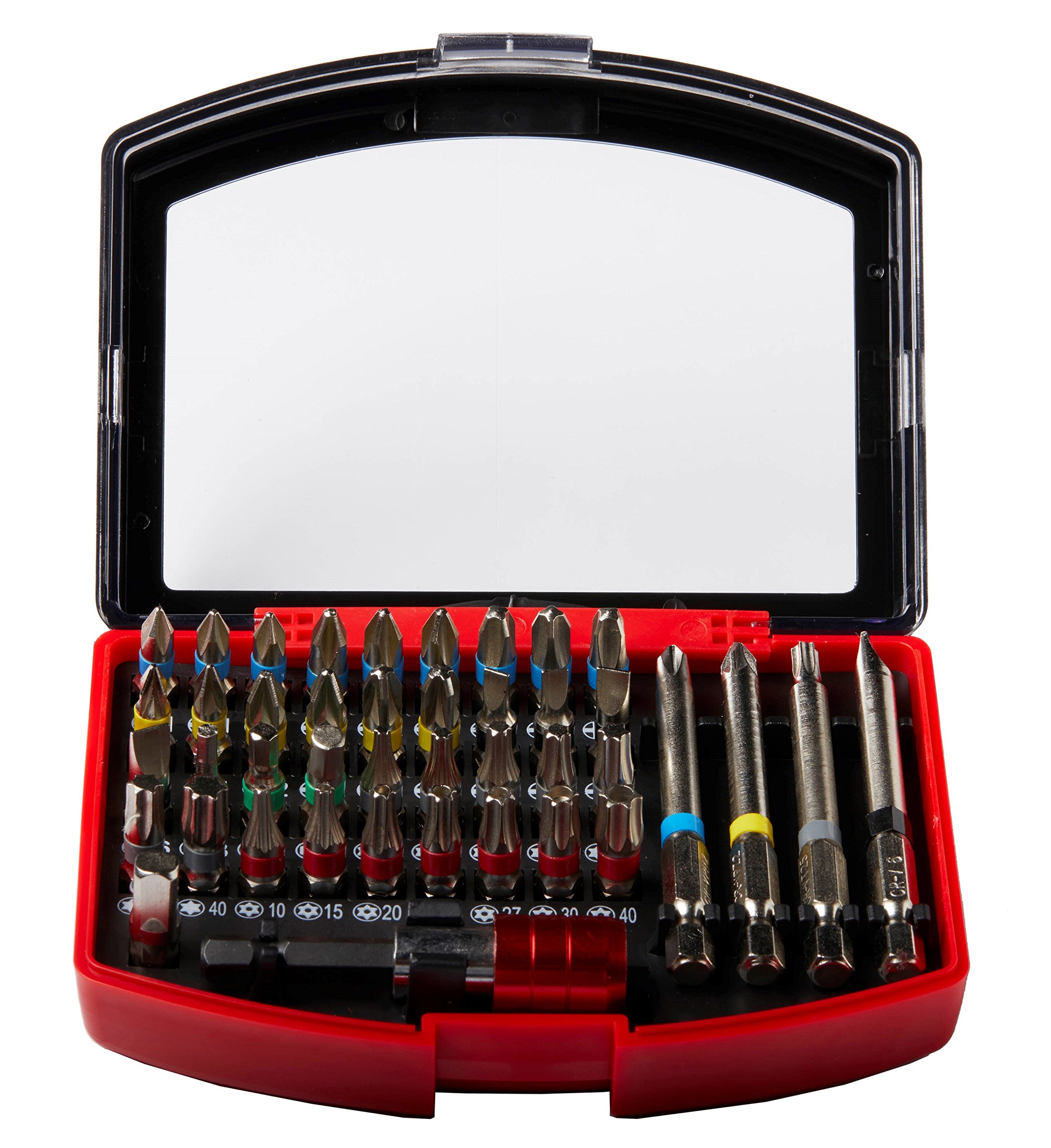 KRINO 66014004 Set 42 Pieces Coloured Insert for Screw, Red