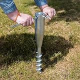 Garden Mile Metal Clothes Washing Line Ground Spike Screw Base for Rotary Airer view 6