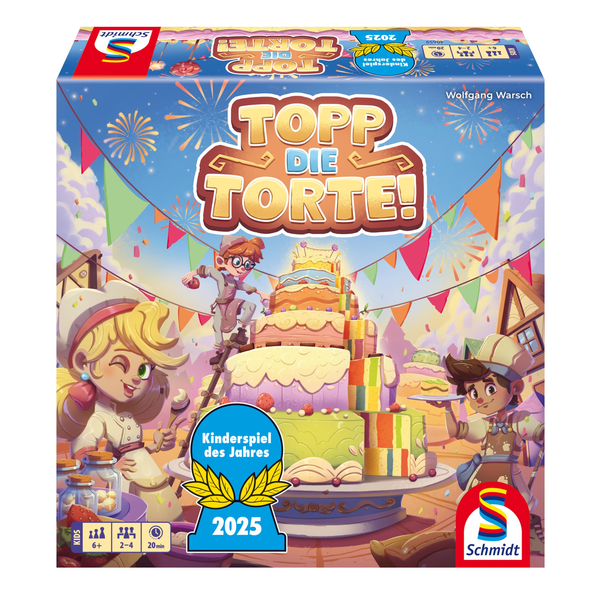Schmidt Spiele 40659 Topp die Torte!, Kinderspiel des Jahres 2025