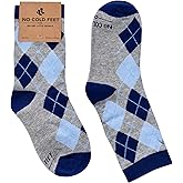 No Cold Feet Kids Boys Fun Dress Socks, Colorful, Patterned, Novelty, Mid-High, Long