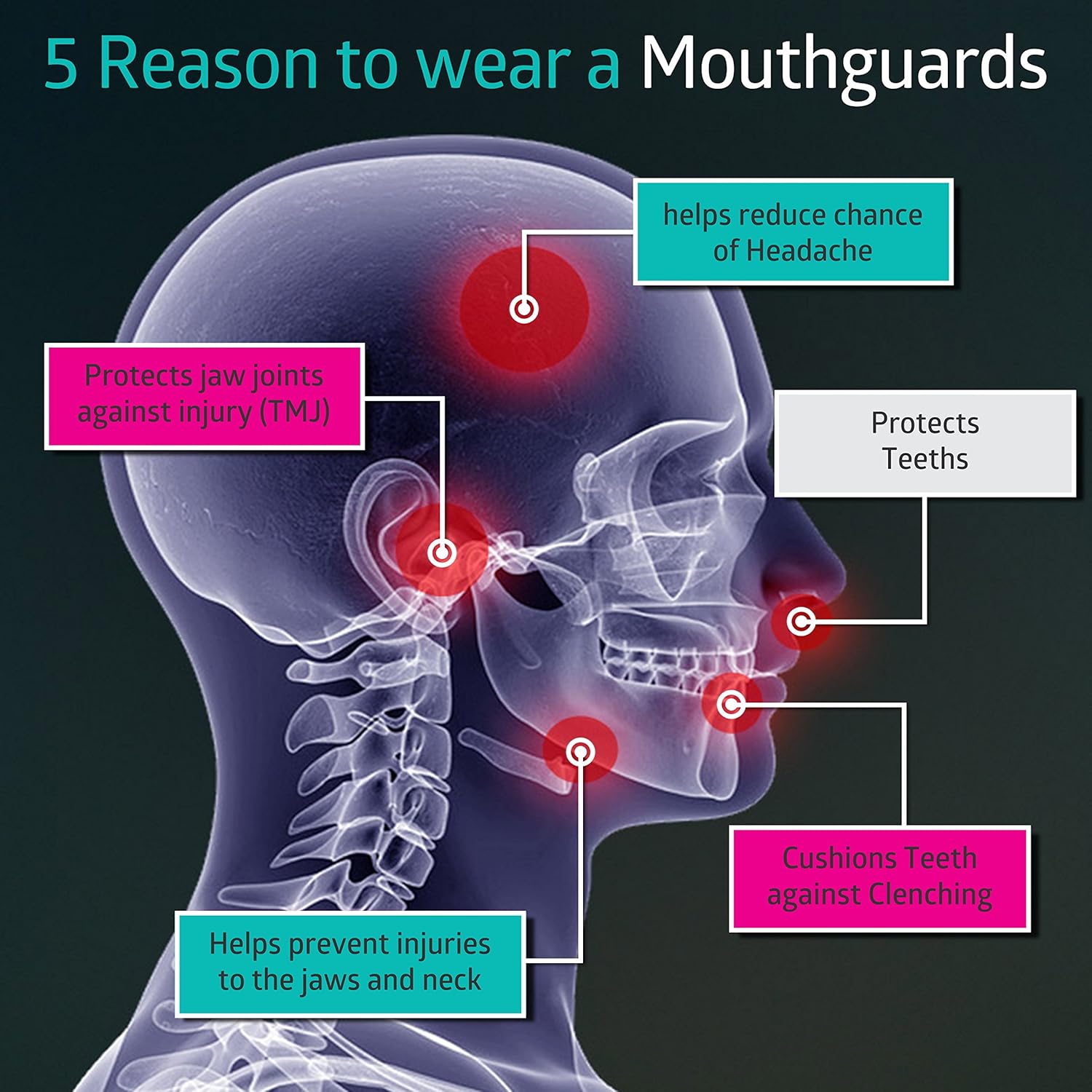 Professional Mouth Guard For Grinding Teeth, 2 Sizes, 4 Pieces Mouthguard, Moldable Night Guards For Teeth Grinding, Night Guard Eliminates Bruxism and Teeth Clenching, Antibacterial Dental Guard Case : Beauty