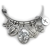St. Rita of Cascia Bangle Bracelet, Patron Saint of Desperate Situations