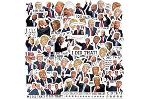HIGHMOUNT Trump I Did That Stickers 55Pcs - We Did That Stickers Elon Fuck Anti Trump Dude Gas Pump My Tariffs Did That Decal - Easy Stick & Removeable for Scarpbook Window Tumblers Water Bottles Teens