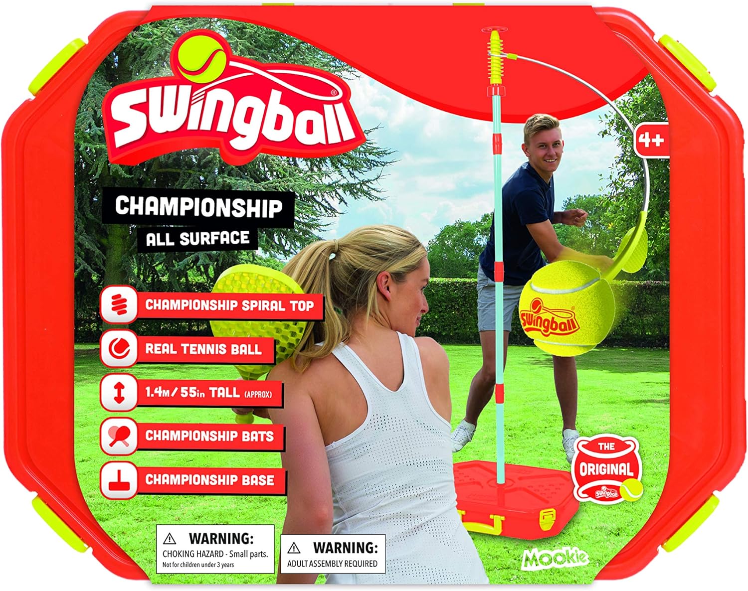 Mookie Swingball Classic Swingball Tetherball Set - Portable Tetherball, Blue/Red, One Size: Toys & Games