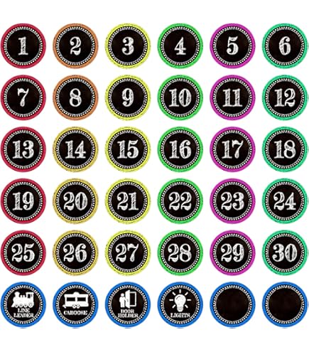 Amazon.com : 600 PCS Number Stickers 1-40, 15 Sheets Dot