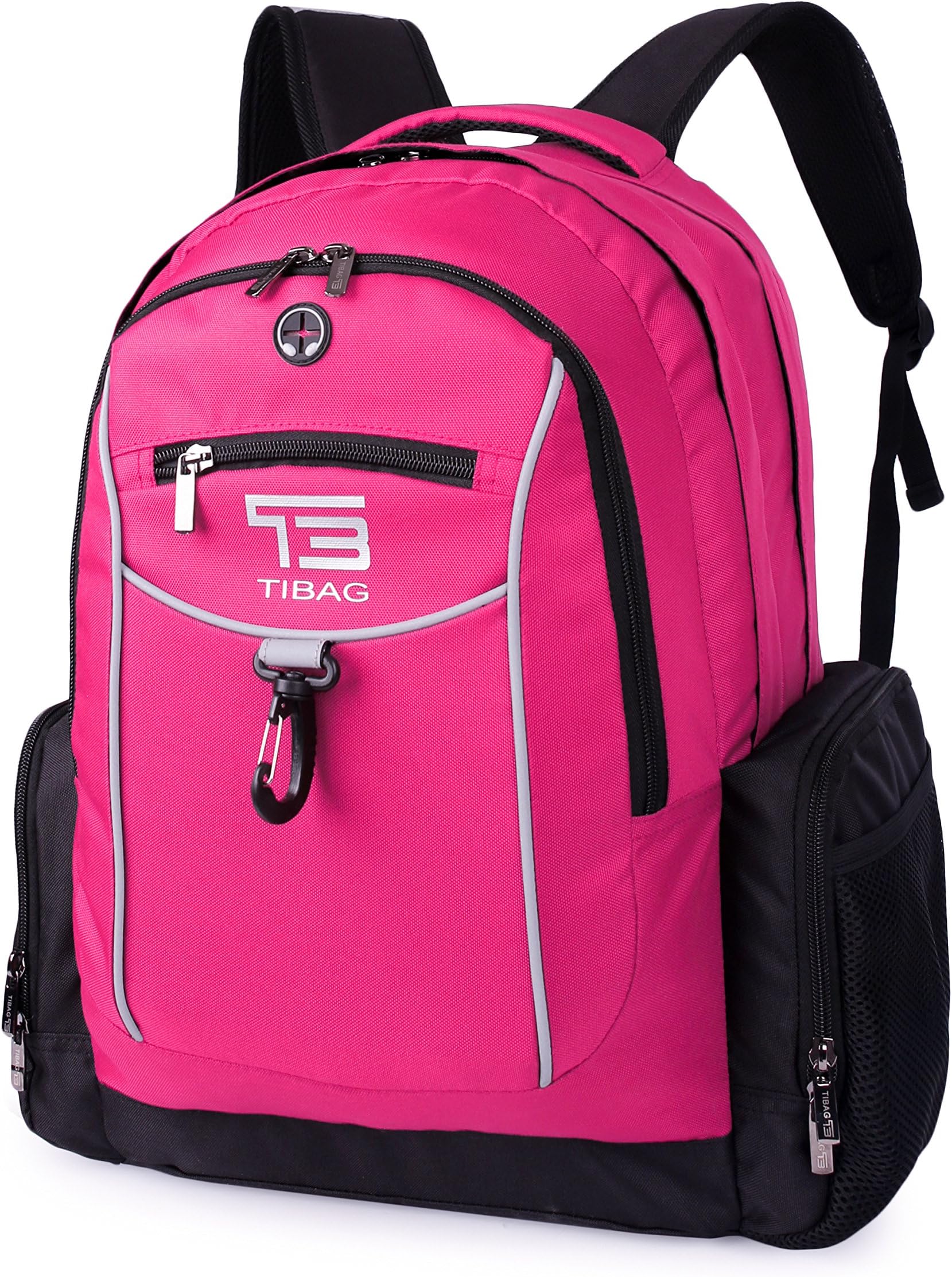 TIBAG Water Resistant College School Student Laptop Computer Backpack Bag for Women or Men