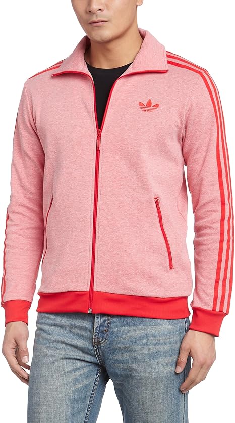 adidas track top red