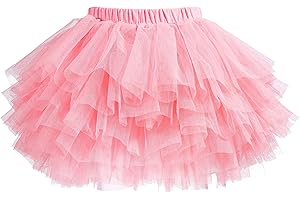 elamccor Tutu Skirt for Baby Girl Toddler 6 Layered Tulle Skirts 1-8T