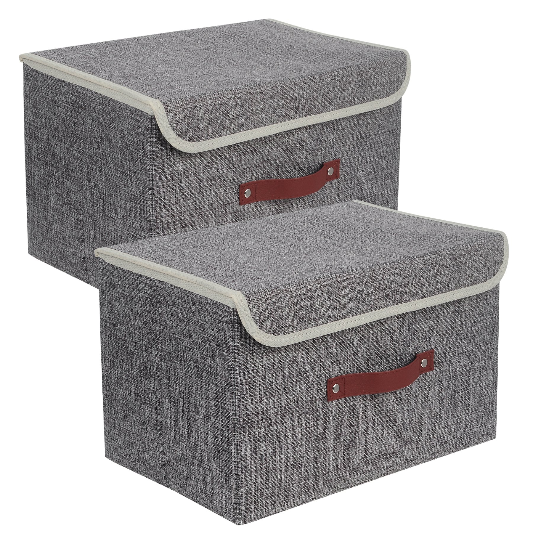 Storage Bin With Lid Fabric Foldable Storage Cube Box ...