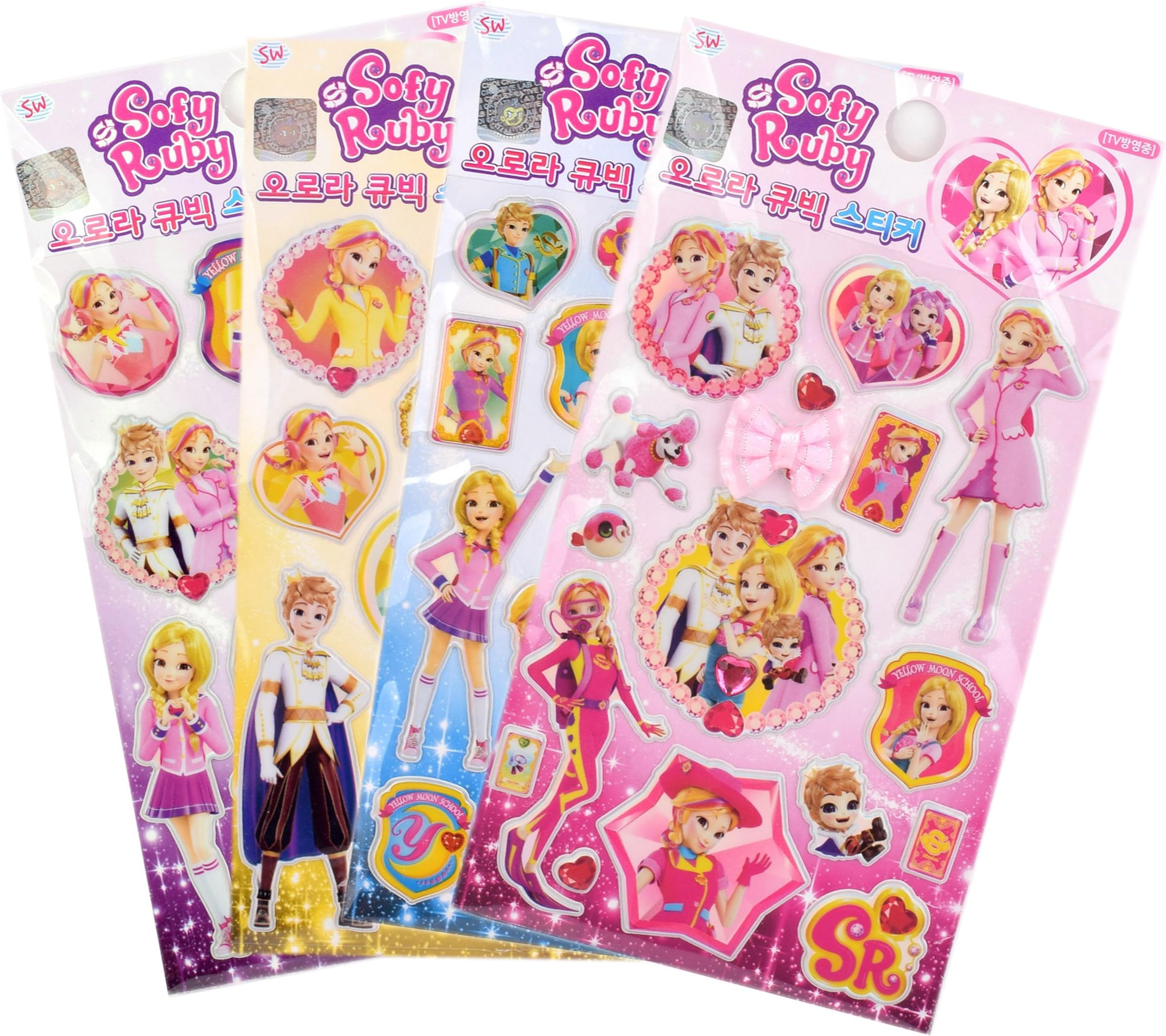 Sofy Ruby 3D Puffy Codi Sticker Sheets (4 pack) Diary Decoration Sticker Scrapbooking Craft Sticker