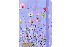 2026 Lavender Wildflowers Weekly Planner (16 months, Sept 2025 to Dec 2026)