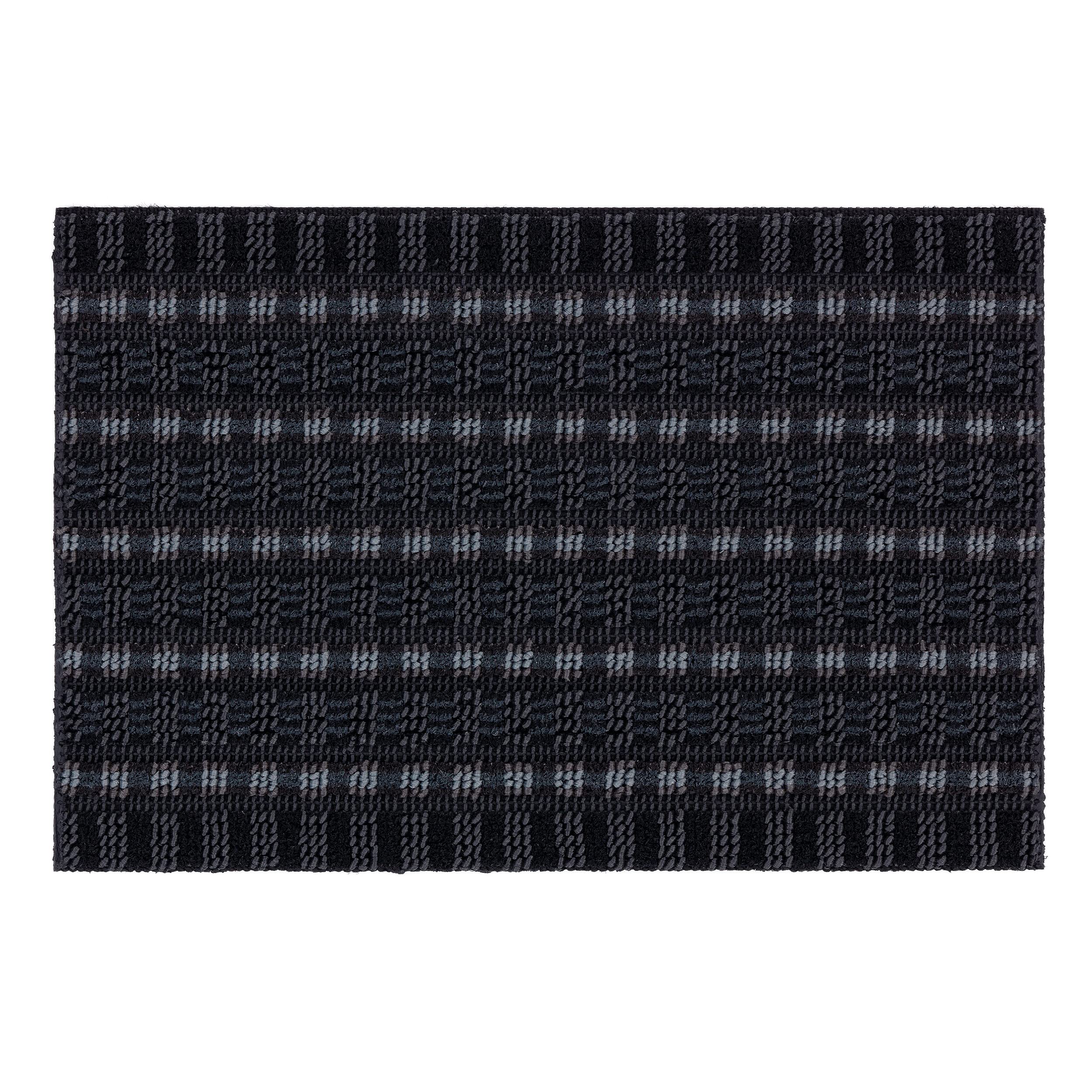 Astra Premium Outdoor Poly Brush Mat, Polypropylene Foot Mat, Polypropylene, black/charcoal, 40 x 60 cm