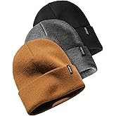 FURTALK 3 Pack Beanie for Men Women Unisex Cuffed Thick Knitted Unisex Winter Hat Skull Cap