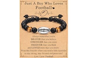 EFVISD Soccer Football Basketball Baseball Hockey Bracelet Gifts for Boys Players Team Lovers Son Grandson Brother Nephew Friend as Birthday/Valentines Day/Graduation/Back to School/Christmas Gifts