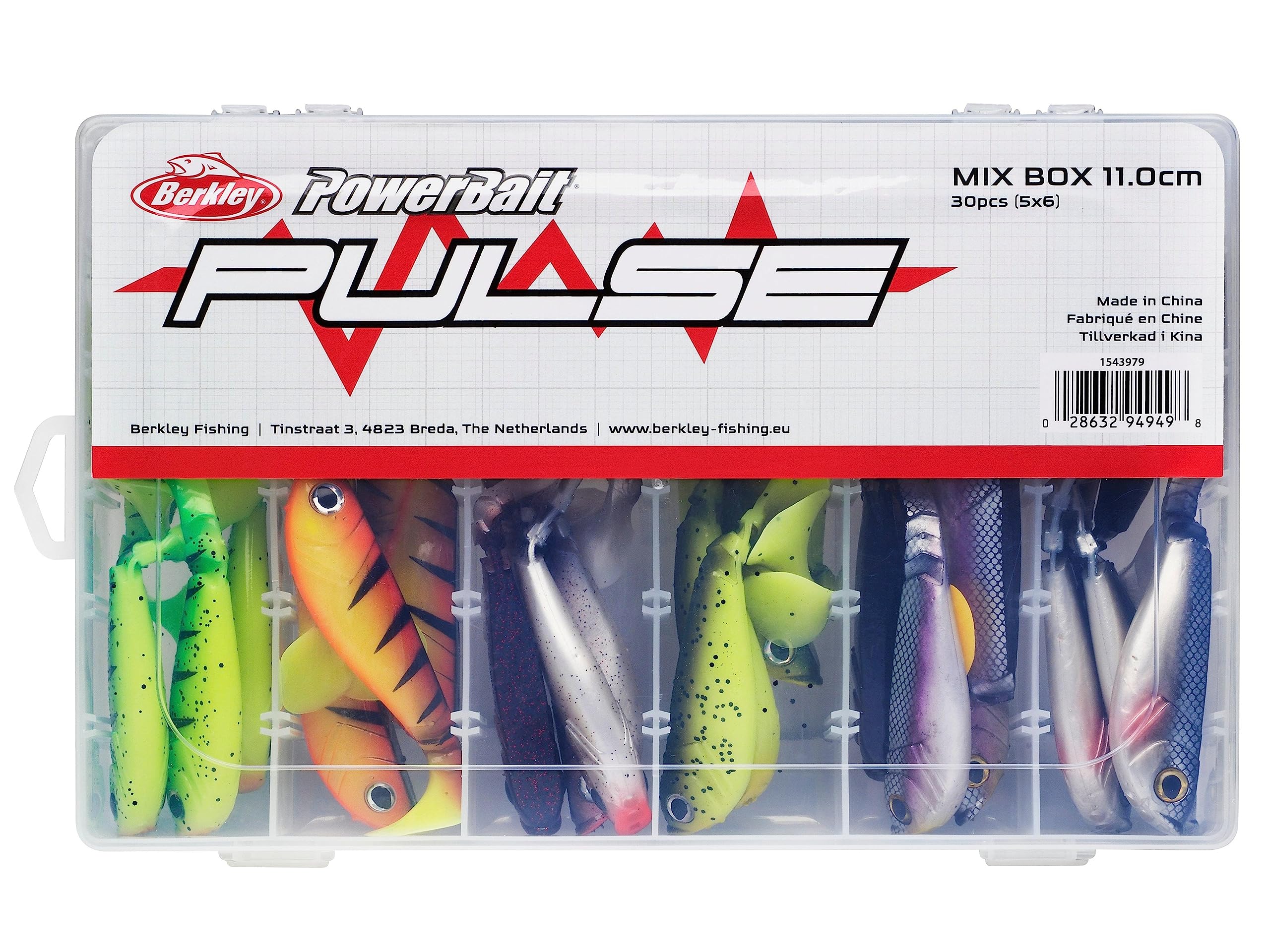 Berkley Pulse Shad soft rubber fishing lures kit - set of paddle tail soft baits for pike, perch fishing, lures for zander, trout bait, Assorted, 110 mm