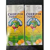 CHERIFER Forte Syrup w/Taurine &amp; Double Chlorella Growth Factor + Zinc 120ml (Pack of 2 Bottles)