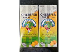 CHERIFER Forte Syrup w/Taurine & Double Chlorella Growth Factor + Zinc 120ml (Pack of 2 Bottles)