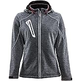 RefrigiWear Women’s Extreme Sweater Jacket – Insulated Winter Coat with Snap-On Hood, Wind-Tight Water-Repellent Outer Shell