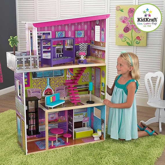 kidkraft super model dollhouse with furniture
