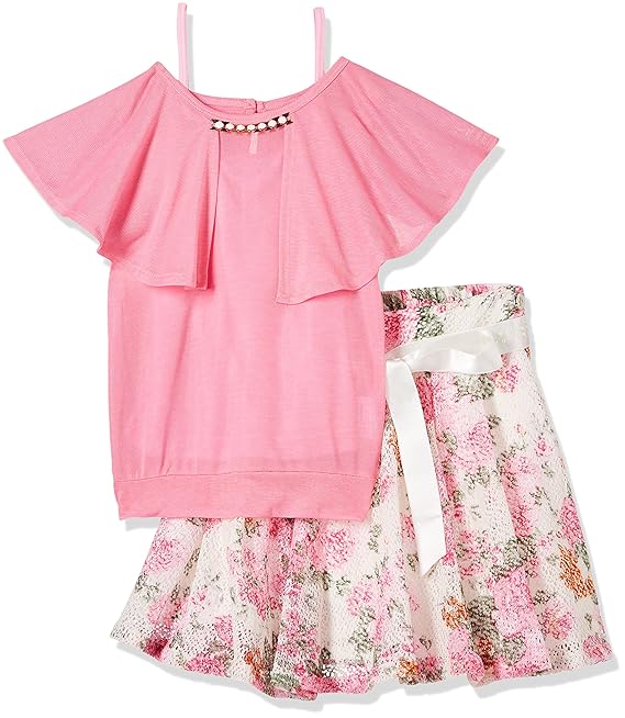 Buy Peppermint Girls' Skirt Suit (Pack of 4)(LOESKT21624750_Pink_85