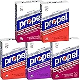 Propel Powder Packets, 3 Flavor Variety Pack, Electrolytes, Vitamins and No Sugar, Packaging May Vary, 0.88 Ounce (Pack of 5)