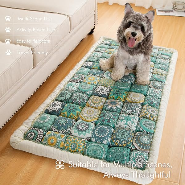NESTLYMOLY COUCH COVER FOR SOFA, SECTIONAL COUCH COVER FOR DOGS, SOFA COVER WASHABLE, CUSHION COVER BLANKET PAD BED MAT FOR PETS, BOHO FURNITURE PROTECTOR, GREEN, 27.6X82.7IN