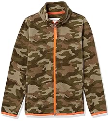 Amazon Essentials Boys' Polar Fleece Full-Zip Mock