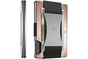 The Ridge Minimalist Slim Wallet For Women - RFID Blocking Front Pocket Credit Card Holder - Metal Wallet For women With Money Clip