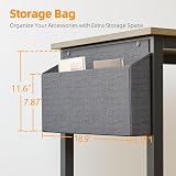 BEXEVUE L Shaped Corner Desk 100x70 cm Grey Study Office Gaming Desk view 6