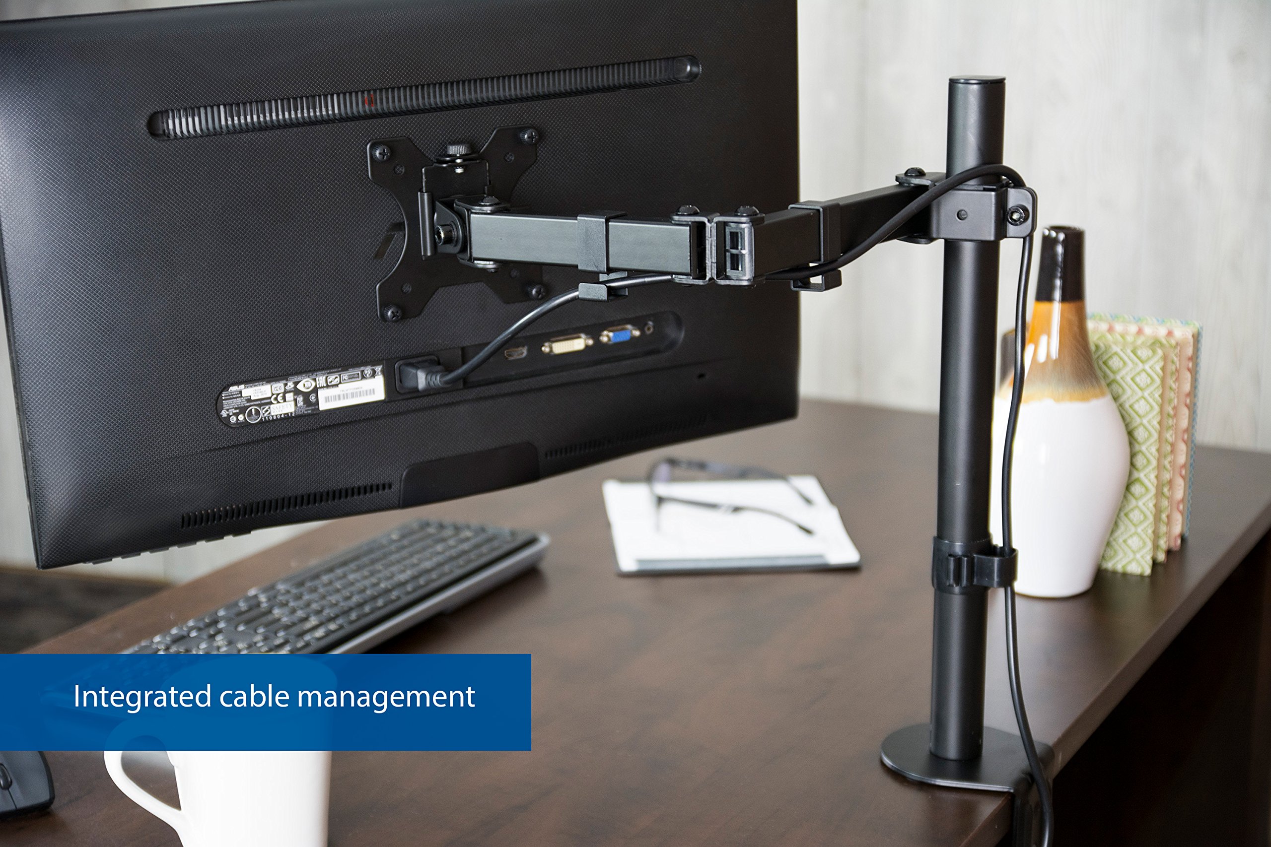 VIVO Full Motion Single VESA Computer Monitor Desk Mount Stand with