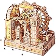 ROKR Marble Travel London, 3D Wooden Puzzles for Adults, Marble Run Kit Adults to Build, 3D Wooden Puzzle with LED, Unique Gi