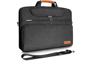 DOMISO Laptop Bag 17 17.3 18 inch for Men, Waterproof Laptop Business Briefcase Messenger Shoulder Bag for Lenovo/Dell/Acer/H