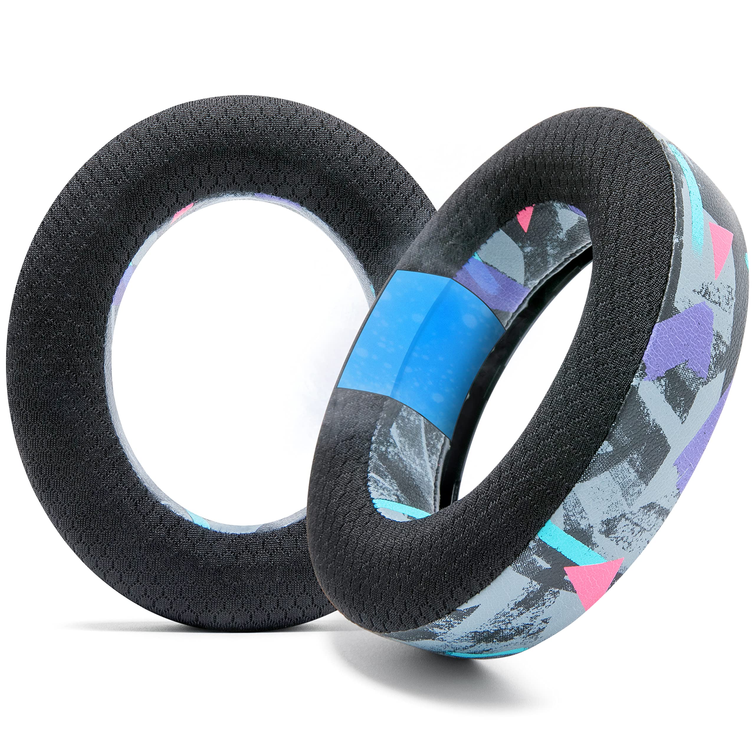 WC FreeZe HS60 - Cooling Gel Replacement Earpads for Corsair HS50, HS60, HS70 & More by Wicked Cushions - Boost Comfort, Durability, Thickness & Sound Isolation for Epic Gaming Sessions | 90s Black