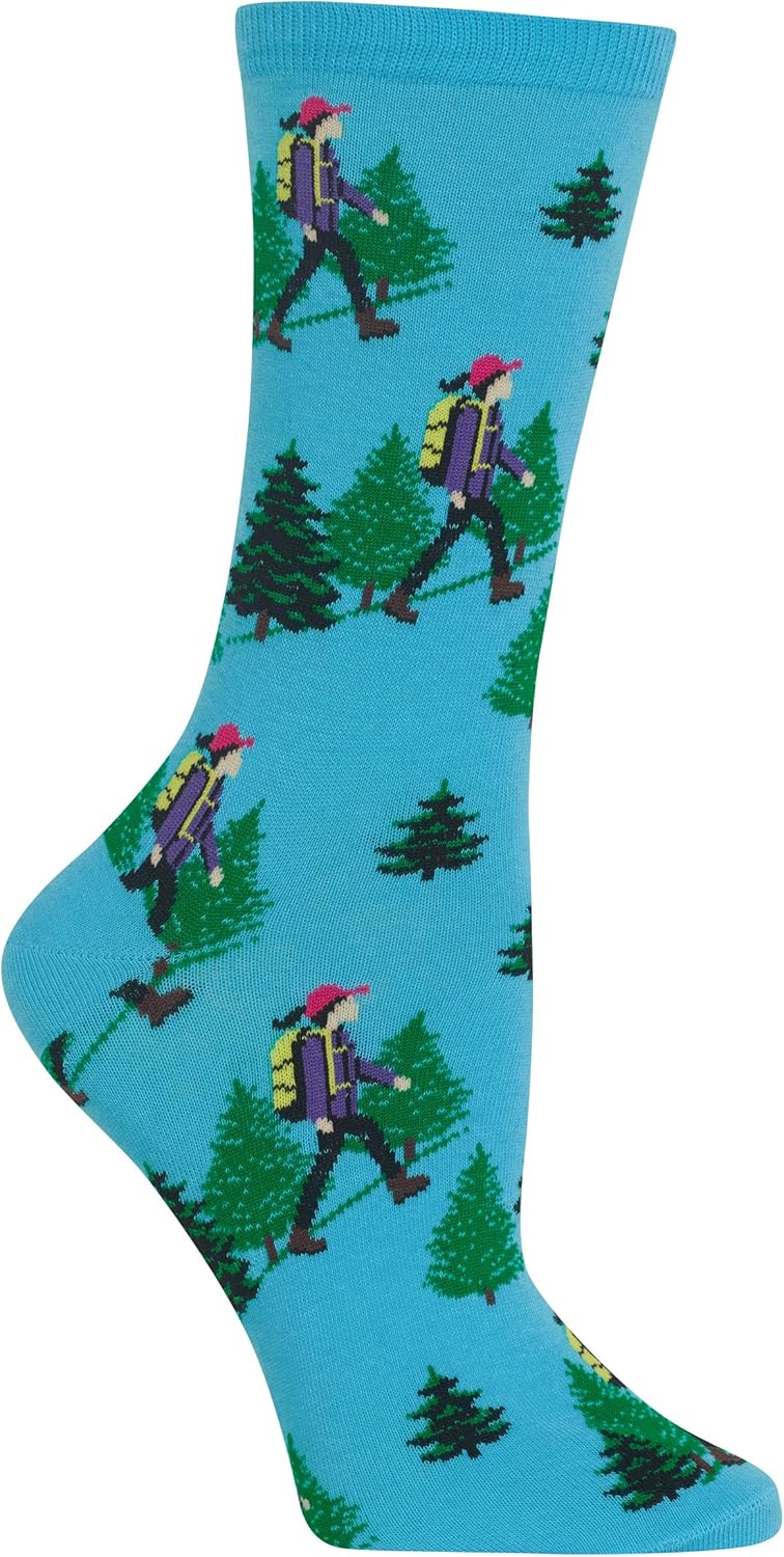 Hot Sox Women's The Outdoors Novelty Crew at  Women’s Clothing store